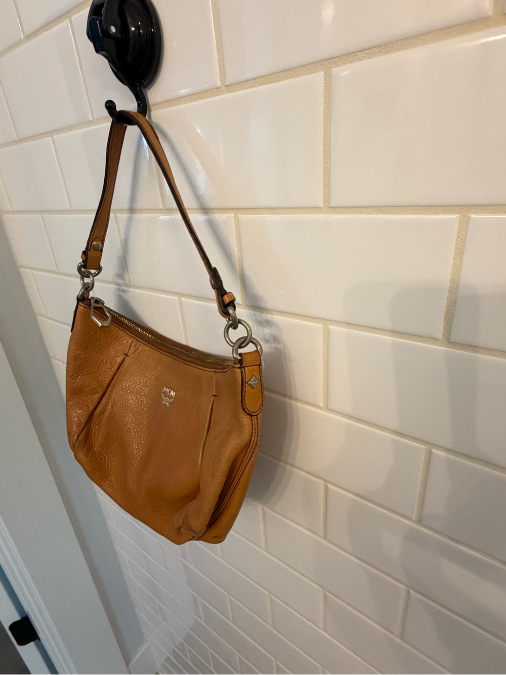 MCM Cognac/Tan Leather Hobo Shoulder Bag - Picture 3 of 7